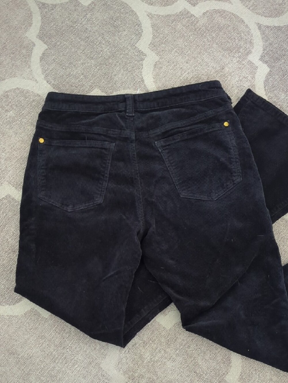 Pilcro Dark Gray Corduroy Pants Bellbottom Flare Size 28 - Picture 7 of 8